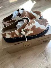 Dr. Martens Isham Hair-On Cow Print Slingback Mules | Men's 10