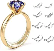 Hopea Jewels® Premium Ring Tightner For Women & Men/Ring Tightener For Loose Rings/Ring Size Adjuster for Loose Rings/Ring Sizer Resizer Fit Spiral Silicone/Ring Sizer Adjuster (8 Sizes) (Easy Clip)