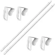 Telescoping Curtains Rod - Including 4 Hooks curtaiin Holder | Telescoping Metal Decorative Drapery With Brackets For Window | Easy To Install Hooks Rings Decorative Home Supplies, For Bedroom
