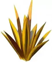 2 pcs Tequila Home Decor Rustic Sculpture DIY Hand Painted Metal Agave Plants,Outdoor Garden Lawn Ornaments