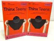 Lot 2~ Thinx Teens Reusable Period Panties Bikini Underwear Girls Size M (11-12)