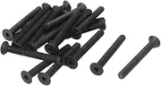 uxcell M4 x 35mm Metric Hex Socket Countersunk Head Screw Bolts Black 20PCS