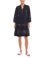 Karen Kane Embroidered Lace Trim Dress