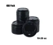 400 Ct. Universal Black Dome Lids, Fit Lids for 10-20oz. Cups