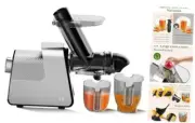 Masticating Juicer Machines, 3.5" Large Feed Chute Cold Press Silver & Black