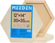 MEEDEN Hexagon Wood Canvas Panels: 3/4" Deep Wooden Canvas Panels - 4-Pack Cradl