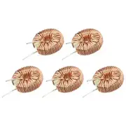 Toroid Inductance Copper Coil Magnetic Inductor 220uH 5A for DIY Pack of 5