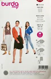 BURDA 6120 SIZES 8-18 JACKET VEST UC/FF