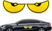 Reflective Eye Decal | Bicycles Reflector,Car Stickers Eye Night Safety Driving Reflective Cute Caution Decal for Bumpers Window