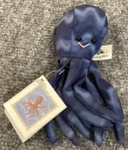 Octopus Squiggles Plush Georgia Pacific Papers Blue Swirl Beanie 6" New With Tag