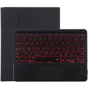 Bluetooth Tablet Case For Ipad 10.2 / Ipad Air 2019 With Touch Pad & Backlight & Pen Holder Detachable Microfiber Leather Black Laptop Cases & Bags