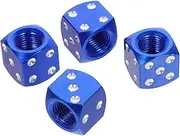 4pcs Aluminum Valve Cap Car Accessories Dices Tire Valve Stem Caps Wheel Valve Covers Stem Caps Dice Style Tire Valve Stem Caps Tire Valve Caps Wheel Valve Stem Caps for Car
