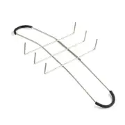 Set of 4 Flat Wire Galvanized Steel Gravestone Saddles - 16" x 7"