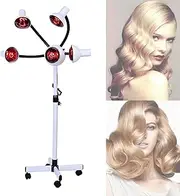 5 Head Infrared Styling Perming Heat Lamp, Hair Color Processing Drying Device, Near Infrared Heat Professional Hairdressing Care Equipment for Salon, Styling