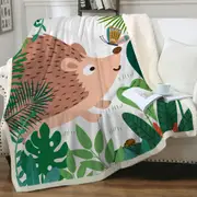 Cute Hedgehog for Kids Throw Blanket
