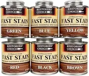 Fast Stain Solvent Based Timber Stain Set All 6 Classic Colours 1.5L