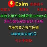 在飛比找蝦皮購物優惠-eSIM台灣/台灣網卡/吃到飽/中華電信/5G/上網卡/台灣