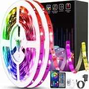 30m LED strip Controlled by Bluetooth - LED lighting for Bedroom - Control via Remote Control or Mobile Application.