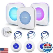LIOTOIN Wireless Caregiver Pagers Call Button Nurse Alert System Call Bell Ca