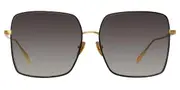 Linda Farrow HINA LFL1458 C1 Women’s Sunglasses Black Size 66