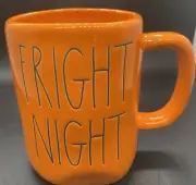 RAE DUNN HALLOWEEN COFFEE MUG - FRIGHT NIGHT Orange