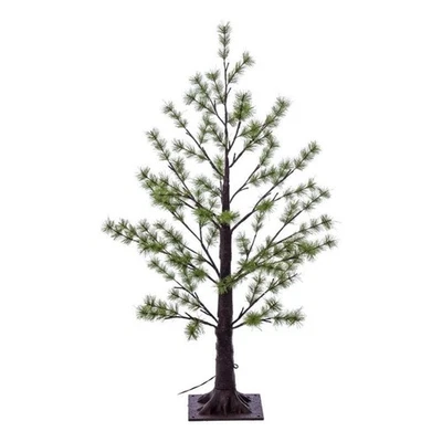 Vickerman 3' Green Mini Pine Twig Tree. Warm White 3mm Wide Angle LED lights.