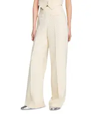 Sandro Tweed Rhinestone Trousers