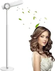 1700W Standing Hair Dryer, Home Standing Hairdryer with Double Outlet, Height/Angle/5 Gear Temperature/3 Gear Speed Adjustable, Lazy Hair Dryer Holder for Women White