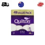 48x Quilton Toilet Paper Tissue Rolls 3-Ply 180 Sheets - Free postage Best Price