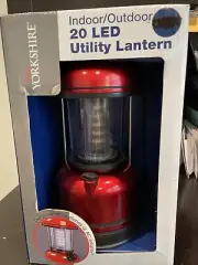 Yorkshire In/Outdoor 20 LED Utility Lantern, Battery or AC Adapter, Choose Color