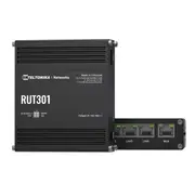 Teltonika RUT301 Industrial Ethernet Router, Rugged Industrial Ethernet Router, 5 Ethernet Ports, 2 Configurable Digital Inputs/Outputs, PSU included RUT301000500