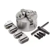 4 Jaw Self Centering Metal Lathe Chuck 100mm 4" + Reversable Jaw & Key, K12-100