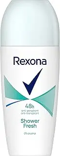 Rexona Shower Fresh roll-on deodorant with 48 hours protection against body odour and underarm wetness, 6 x 50 ml