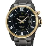 送禮首選★SEIKO 人工動能簡約男腕錶/黑鋼/SKA556P1(5M62-0CY0K) SK005 附提袋【全館滿額折價★APP下單點數4倍送】線上購買享_實體門市同步服務