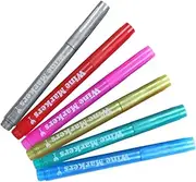 BEBEMOKO 6pcs Washable Plastic Paint Marker Pens for Wine Glasses Erasable DIY Craft Supplies Vibrant Colors for Art Projects Ink for Designs