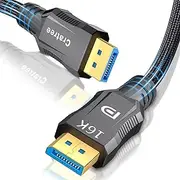 DisplayPort 2.1 Cable 6.6FT -16K DP to DP Braided Cord-Support 80Gbps,16K 60Hz,8K 120Hz,4K 240Hz /165Hz /144Hz - Compatible for FreeSync/G-Sync/Gaming Monitor/PC