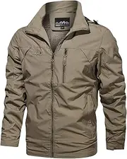 [Generic] Mens Softshell Jacket Waterproof Lightweight Sport Jacket Outdoor Hooded Rain Jacket for Hiking Traveling Climbing