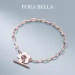 【PORABELLA】925幸運純銀手鏈 花瓣純銀 BRACELET