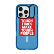 iPhone 16 Pro Impact Ring Stand Case MagSafe Compatible Tough Times iPhone Case by Quotes by Christie
