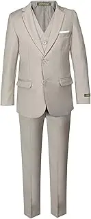 [Spring Notion] Boys' Modern Slim Fit Suit 3-Piece Set, Customizable Complete Set Available