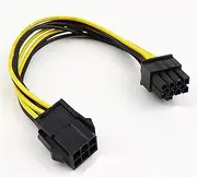 6 Pin to 8 Pin GPU Adapter, PCIe Adapter Pow-er Cables, PCI Express Po-wer Adapter, GPU VGA Y-Splitter Extension Cords Mining Video Card Converter Cable (18CM)