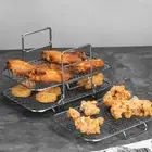 Stackable Grilling Rack 3-Layers Air Fryer Shelf Microwave