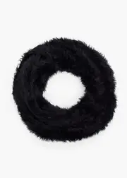 [Taking Shape] Taking Shape Fuzzy Snood in Black, Cotton - Women's Accessories Black