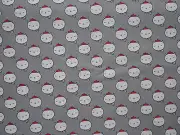 OUI OUI PARIS, Suzy Ultman for Robert Kaufman, Cats in Berets in White/Gray, BTY