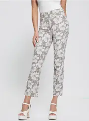 GUESS Floral Print High-Rise Girly Pants Size: 24, Spandex