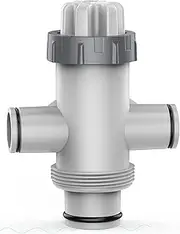 Deeroll Pool Fittings Dual Split Hose Plunger Valve, Pool Parts Replacement Shut-Off Valve with Dual inlets for Intex Above Ground Pool