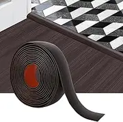 10 Ft Floor Transition Strip,Peel and Stick Floor Divider Strip,Self Adhesive Vinyl Floor Transition Strip,Floor Flat Divider Strip for Joining Floor Gaps,Threshold Cover (Black Walnut)