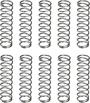 uxcell 10Pcs Compression Spring, 9mm OD, 0.8mm Wire Size, 35mm Free Length, Spring Steel Construction Extended Mechanical Compression Springs for Shop and Home Repairs, Silver Tone