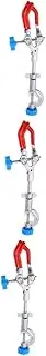 MUCKLILY 3pcs Laboratory Prong Clamp Three Jaw Clamp for Retort Stands and Condensers Electroplated Surface for Corrosion Resistance for Test Tubes and Cylindrical Holders