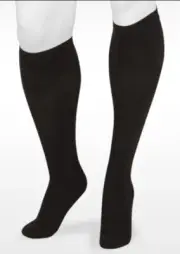 Juzo 4411 Basic 20-30 Closed Toe Knee High Compression Stockings Black NIB